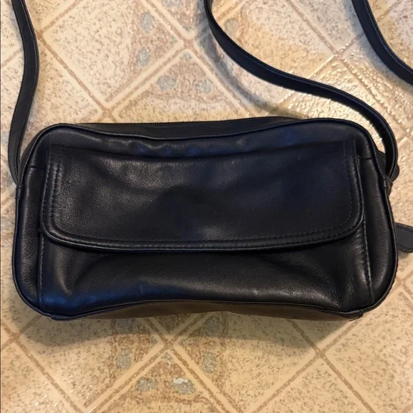 Worthington Black Leather Crossbody Bag - Picture 2 of 8